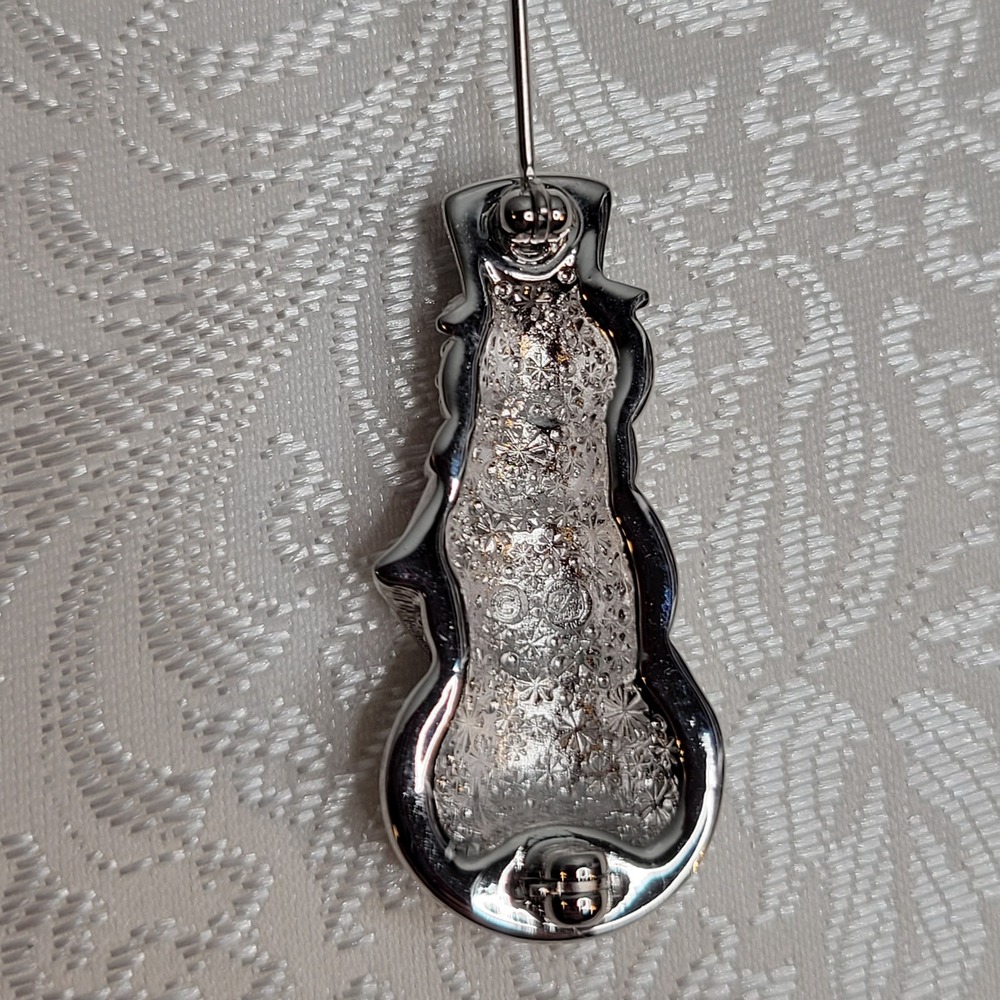 Swarovski Snowman‎ Pave w/Clear Crystal Brooch Signed Swan Holiday Winter Gift - Picture 6 of 9